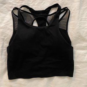 Lululemon Black Crop Top- Size 6